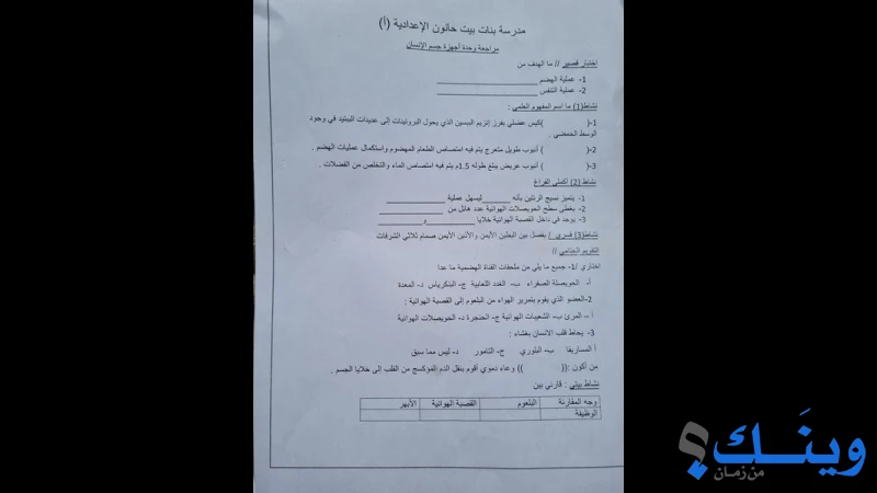 مدرسة بنات بيت حانون الاعدادية