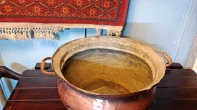 دلو نحاسي "نحاس احمر" قديم صنع يدوي للزراعة