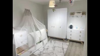غرفة نوم بيبي كاملة (4) قطع من ALMILA شبه جديدة “مع كفالة (5) سنوات